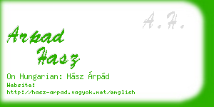 arpad hasz business card